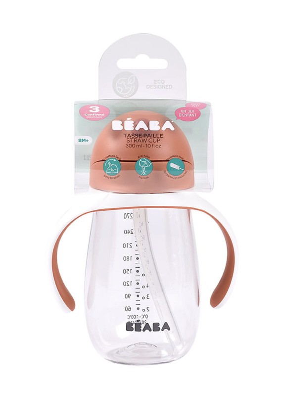 Bidon niekapek ze słomką tritanowy 300 ml Terracotta Beaba