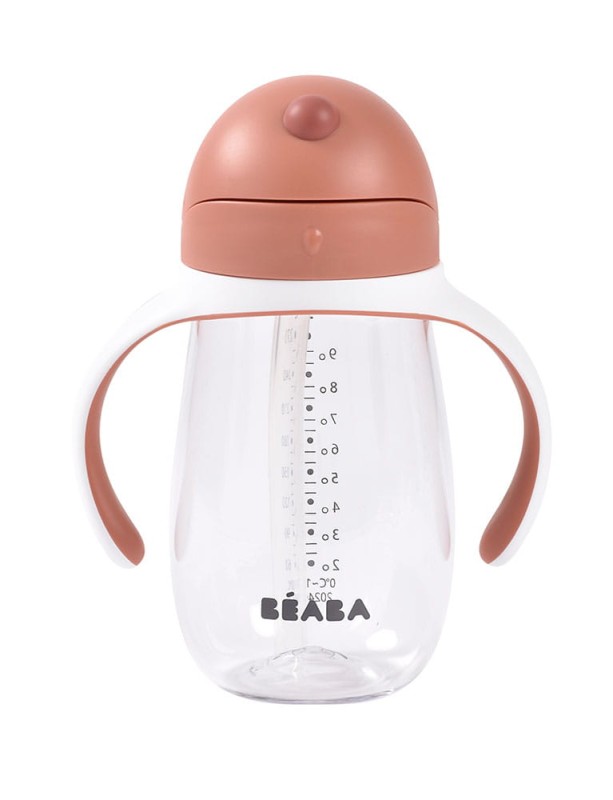 Bidon niekapek ze słomką tritanowy 300 ml Terracotta Beaba