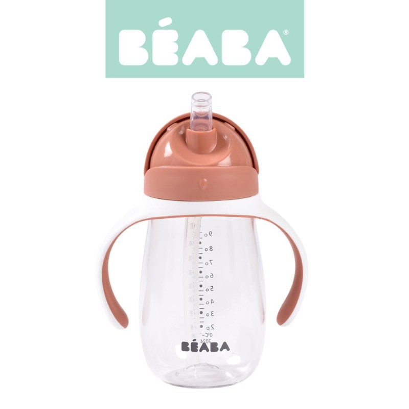 Bidon niekapek ze słomką tritanowy 300 ml Terracotta Beaba