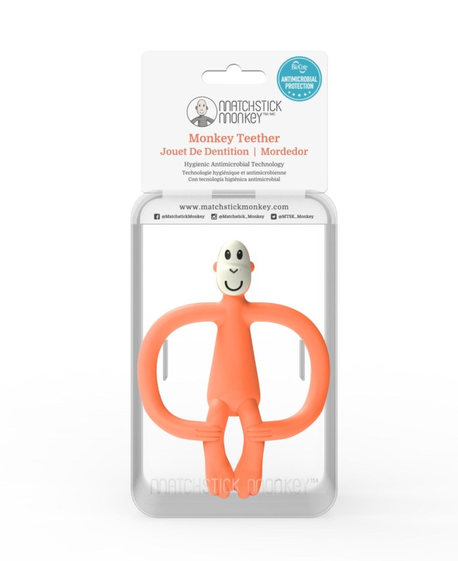 Gryzak masujący eko szczoteczka Dusty Orange Matchstick Monkey
