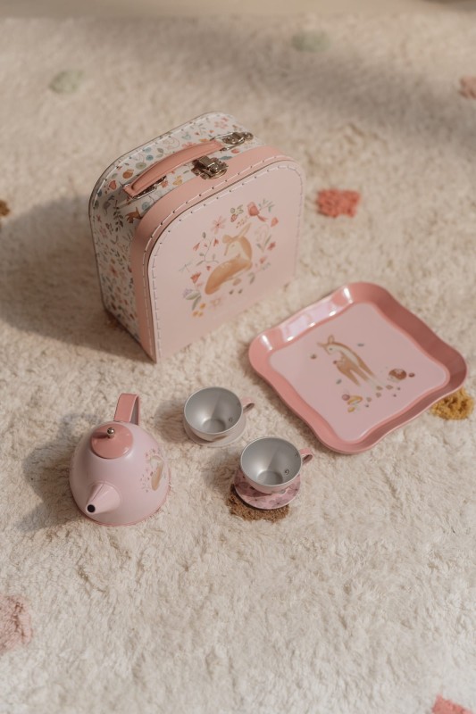 Zestaw do herbaty w walizeczce Fairy Garden Little Dutch