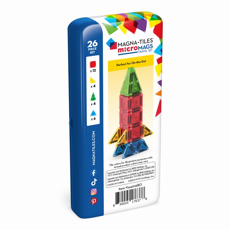 Klocki Magnetyczne Travel microMAGS 26 el. MAGNA-TILES