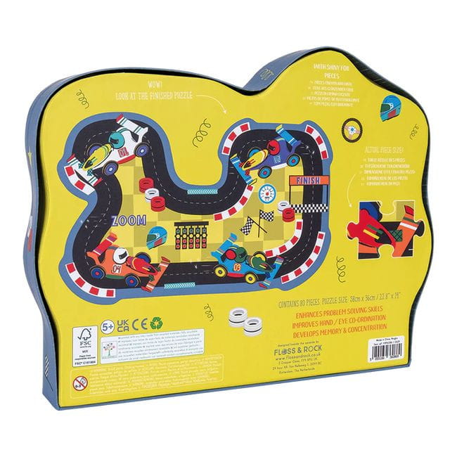 Samochody Puzzle 80 elementów Floss & Rock