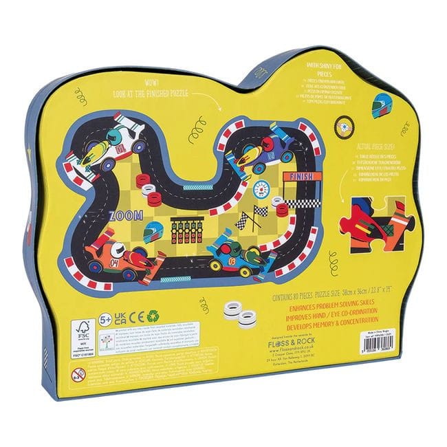 Samochody Puzzle 80 elementów Floss & Rock
