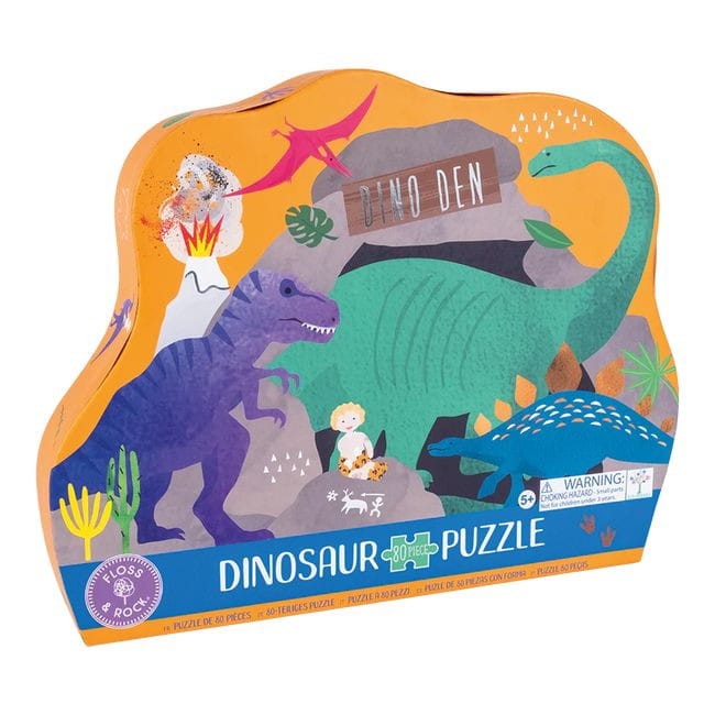Dinozaury Puzzle 80 elementów Floss & Rock