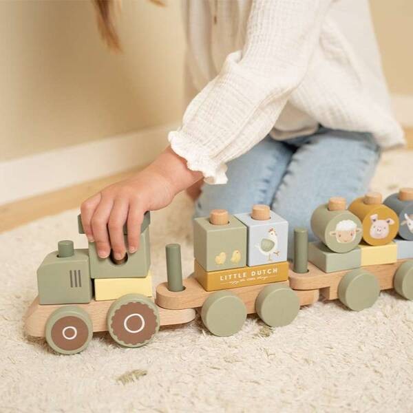 Pociąg traktor Little Farm FSC LD7154 Little Dutch