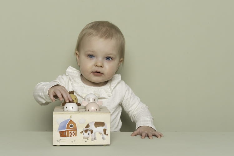 Drewniana zabawka pop-up Little Farm FSC Little Dutch