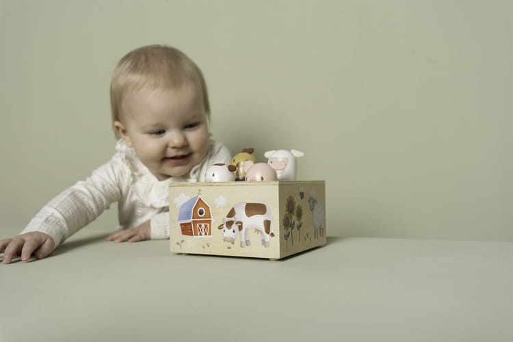 Drewniana zabawka pop-up Little Farm FSC Little Dutch