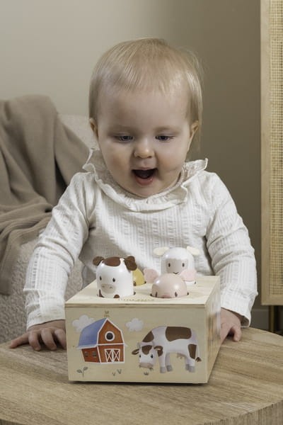 Drewniana zabawka pop-up Little Farm FSC Little Dutch