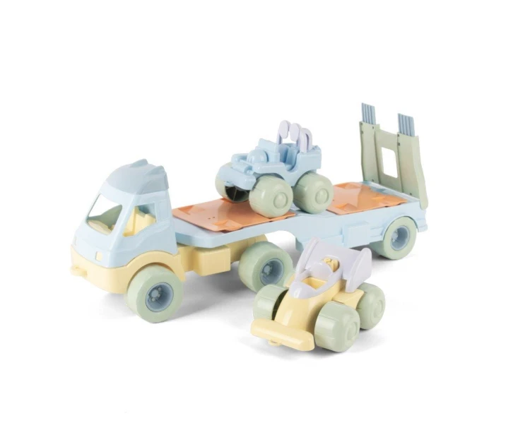 Ciężarówka z autkami pastel 2+ Dantoy