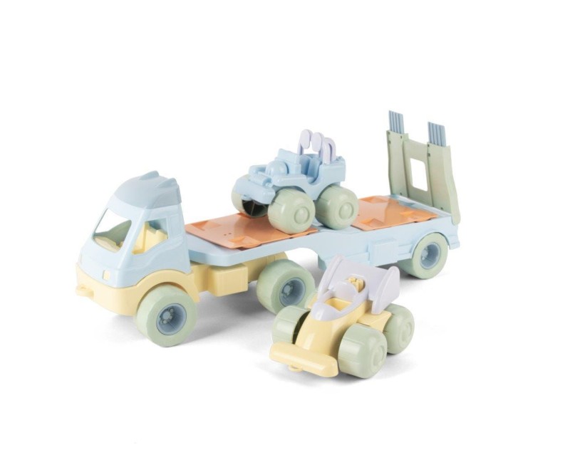 Ciężarówka z autkami pastel 2+ Dantoy