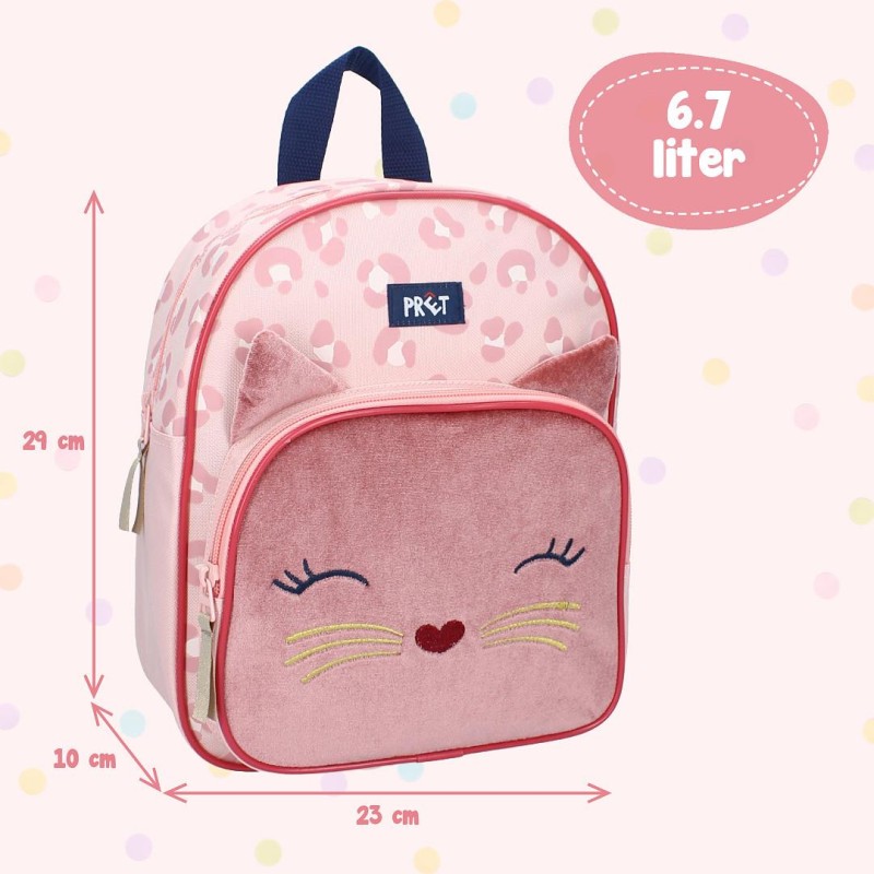 Plecak dla dzieci Kotek Giggle velvet pink PRET