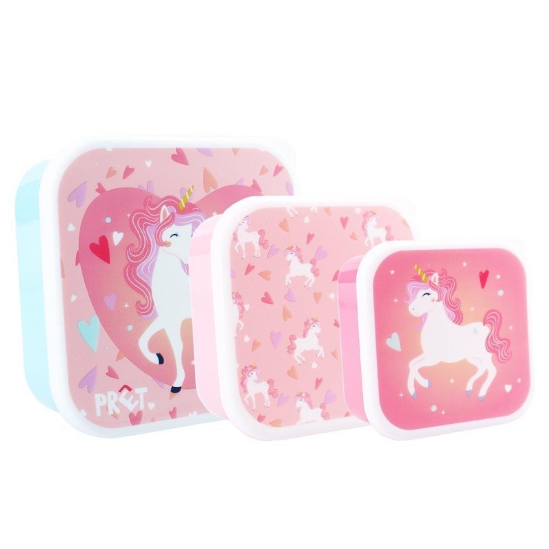Snack box śniadaniówka 3w1 Unicorn pink PRET