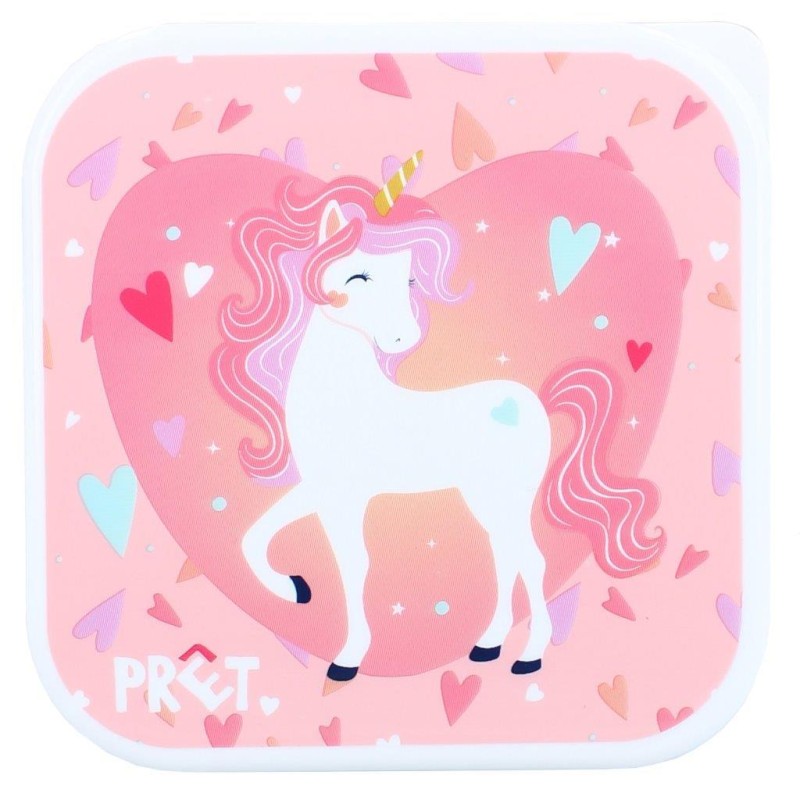 Snack box śniadaniówka 3w1 Unicorn pink PRET
