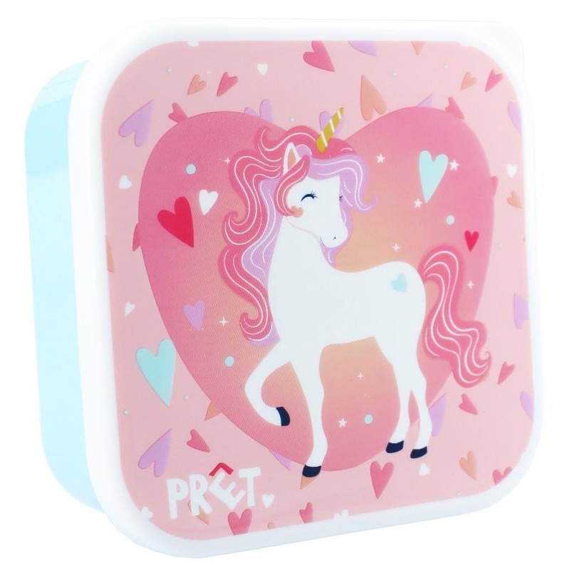 Snack box śniadaniówka 3w1 Unicorn pink PRET