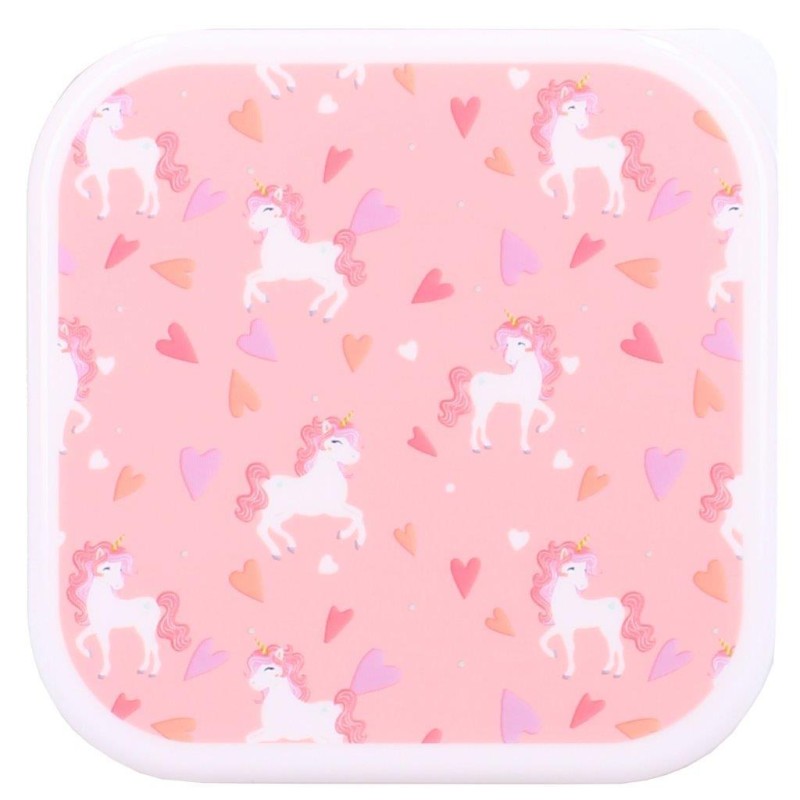 Snack box śniadaniówka 3w1 Unicorn pink PRET