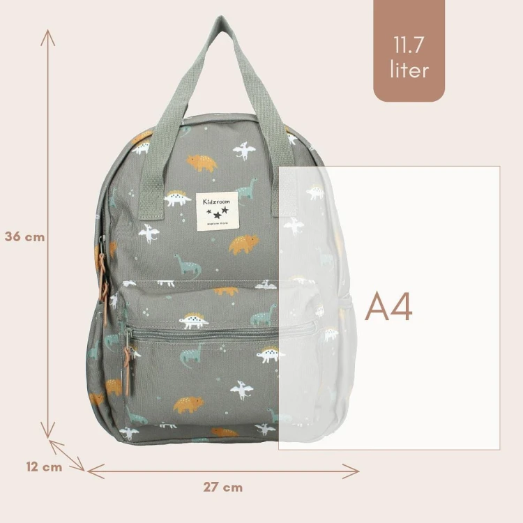 Plecak dla dzieci L Small Dino Green KIDZROOM