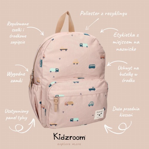 Plecak dla dzieci L Sweet Cars brown KIDZROOM