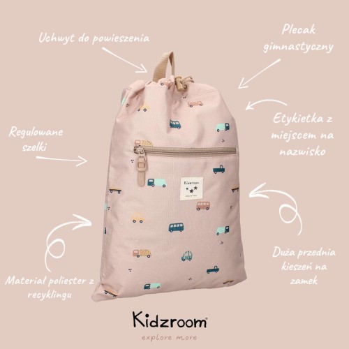 Worek plecak Sweet Cars brown KIDZROOM