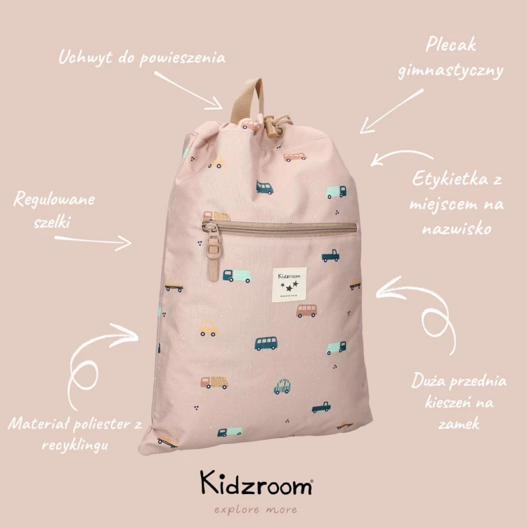 Worek plecak Sweet Cars brown KIDZROOM