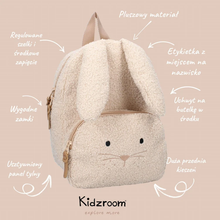 Plecak dla dzieci Comfort Friends beige KIDZROOM