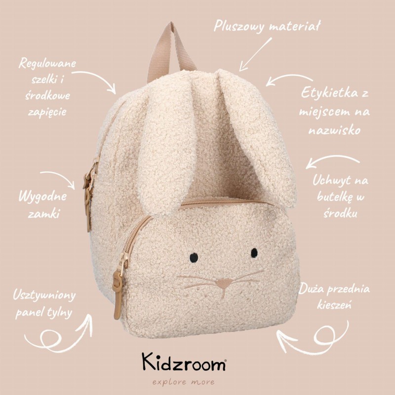 Plecak dla dzieci Comfort Friends beige KIDZROOM