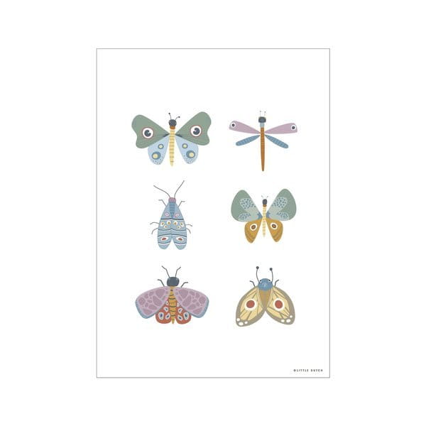 Little Dutch Plakat dwustronny A3 - Motyle PW11011000