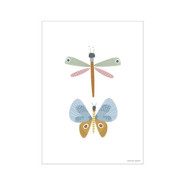 Little Dutch Plakat dwustronny A3 - Motyle PW11011000