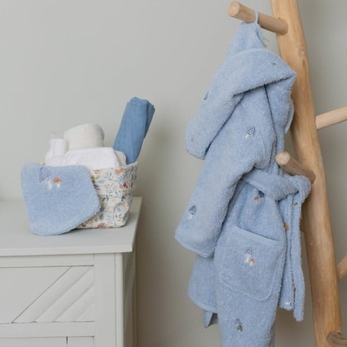 Little Dutch Otulacz muślinowy 120x120 cm Pure Denim Blue