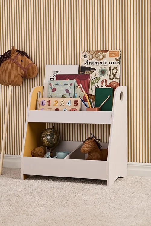 Regał na książki grey mustard STAR Kid's Concept