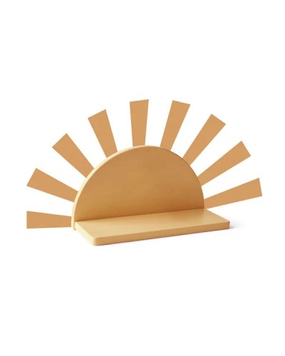 Półka okrągła z naklejkami promienami mustard STAR Kid's Concept