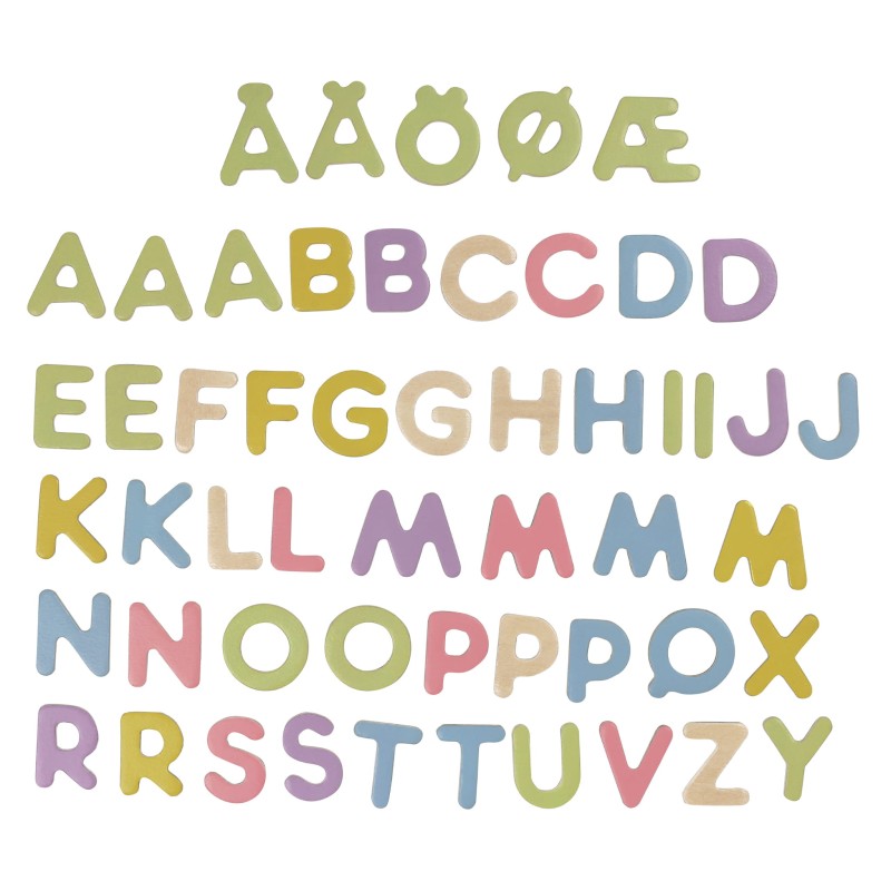 Drewniane magnetyczne literki 53 szt, edukacyjna zabawka dla dzieci Micki