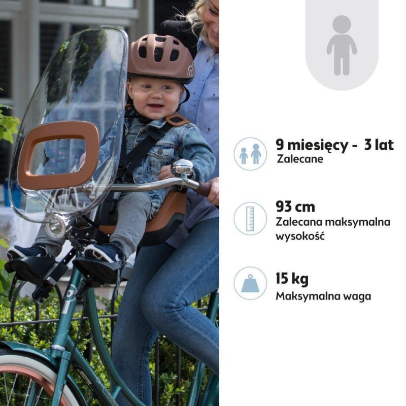 Fotelik rowerowy ONE mini NEW Chocolate Brown Bobike