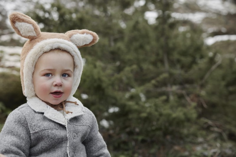 Czapka Winter Bonnet - Bunny Darling - 6-12 m-cy Elodie Details