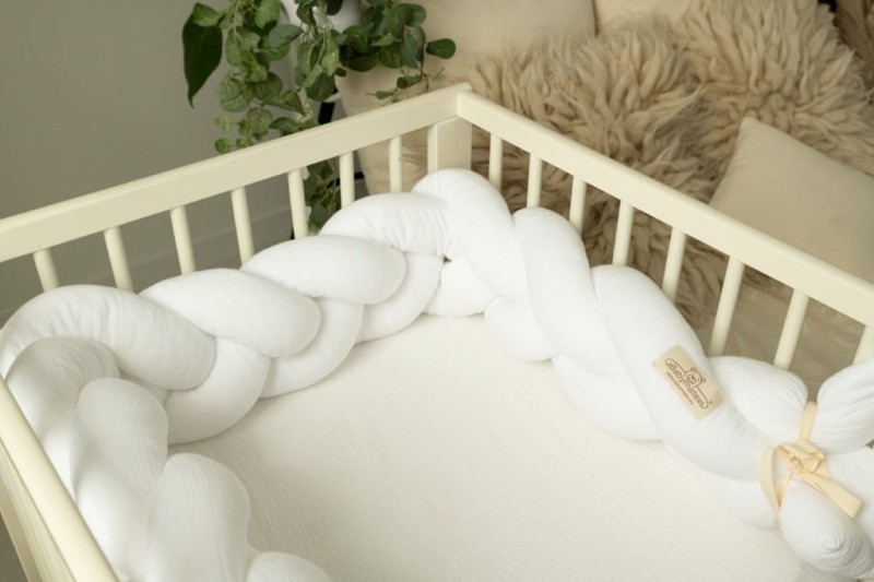 Ochraniacz do łóżeczka WARKOCZ MUŚLIN 200 cm Babymatex