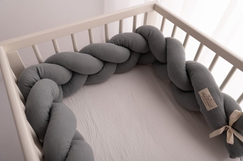 Ochraniacz do łóżeczka WARKOCZ MUŚLIN 200 cm Babymatex