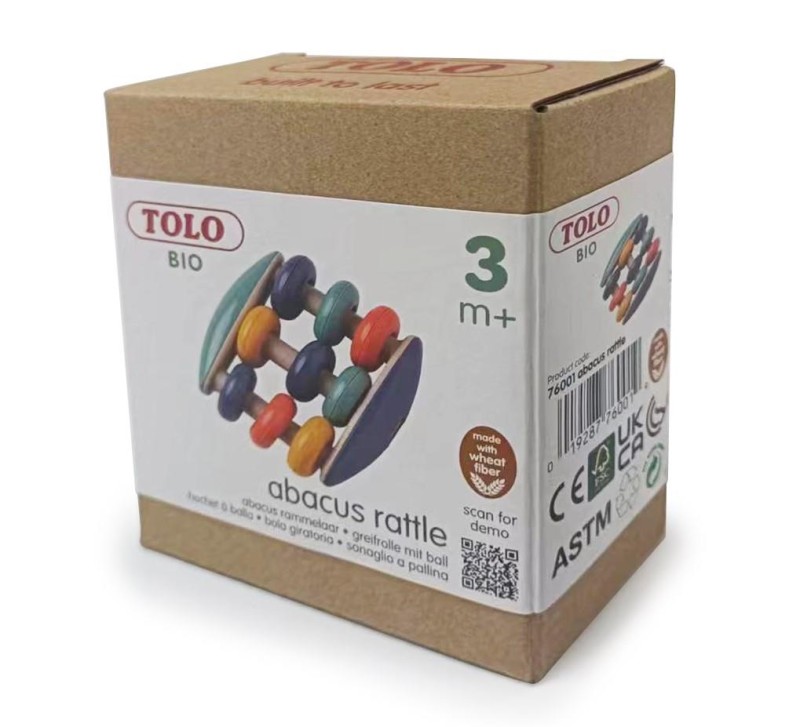 Grzechotka liczydło dla niemowlaka 3m+ TOLO Bio
