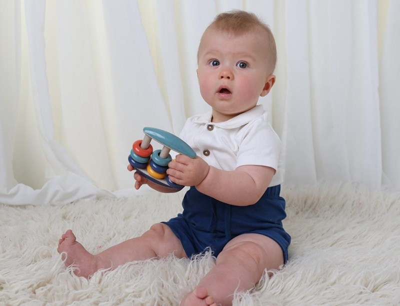 Grzechotka liczydło dla niemowlaka 3m+ TOLO Bio