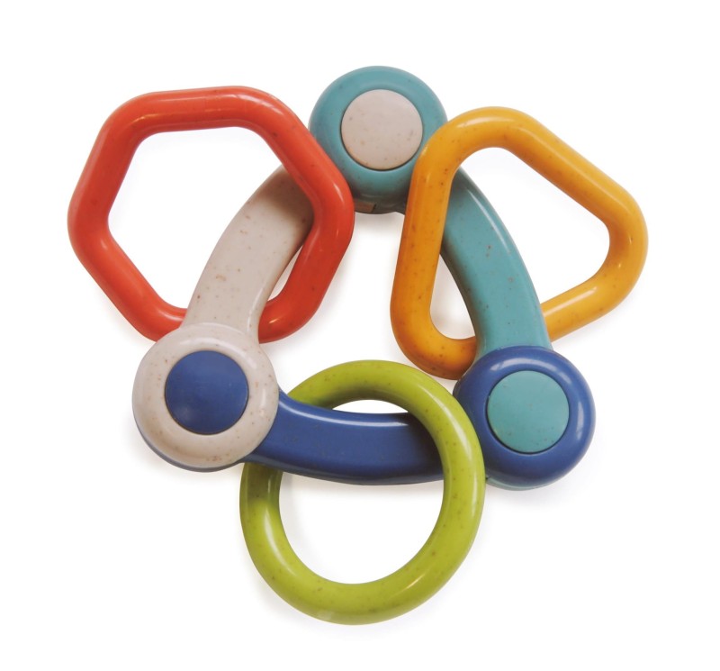 Grzechotka trójkątna dla niemowlaka 3m+ TOLO Bio