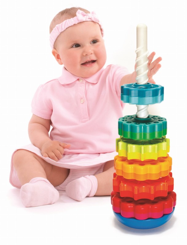 Zakręcona wieża piramida Spin Again Fat Brain Toys