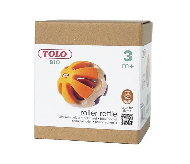 Piłka grzechotka dla niemowlaka 3m+ TOLO Bio
