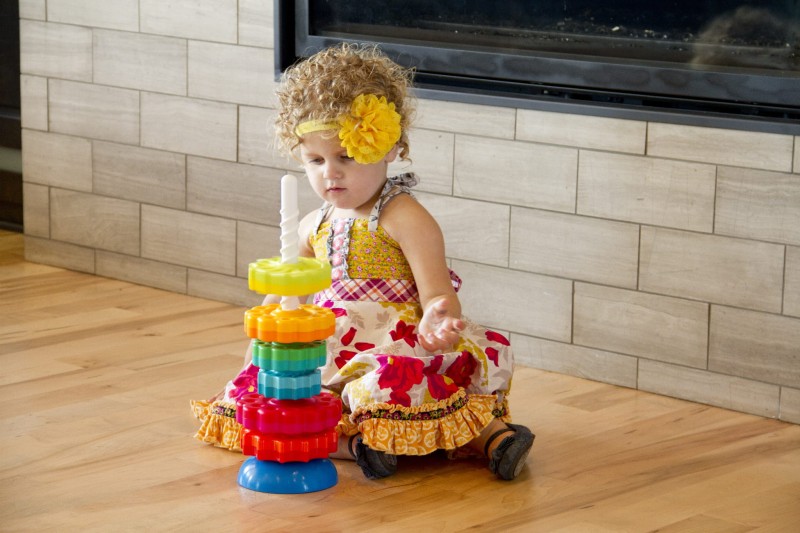 Zakręcona wieża piramida Spin Again Fat Brain Toys