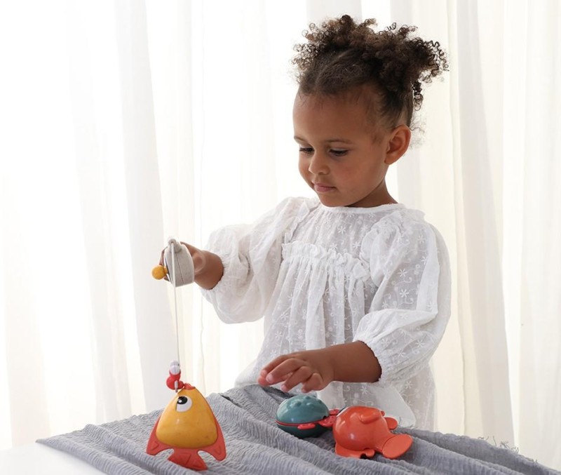 Łowienie rybek zabawka do kąpieli 18m+ TOLO Bio