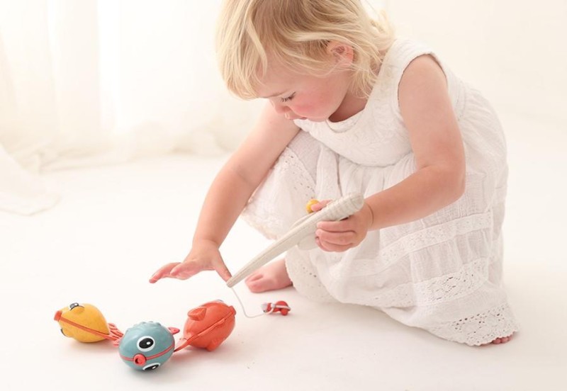 Łowienie rybek zabawka do kąpieli 18m+ TOLO Bio