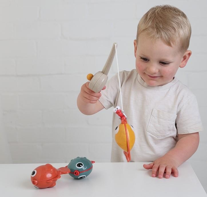 Łowienie rybek zabawka do kąpieli 18m+ TOLO Bio