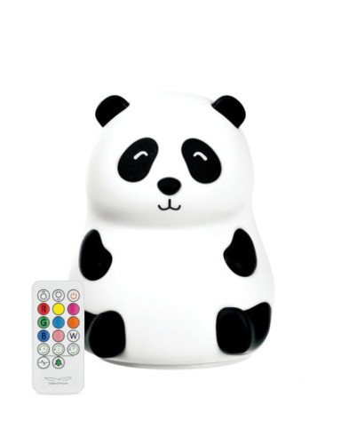 Panda Lampka Silikonowa z Pilotem Biała Rabbit & Friends