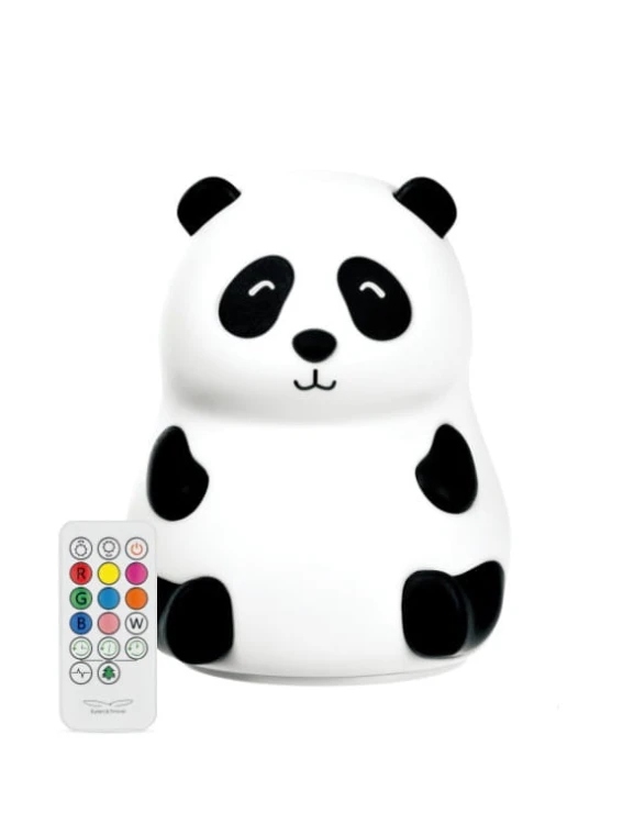Panda Lampka Silikonowa z Pilotem Biała Rabbit & Friends