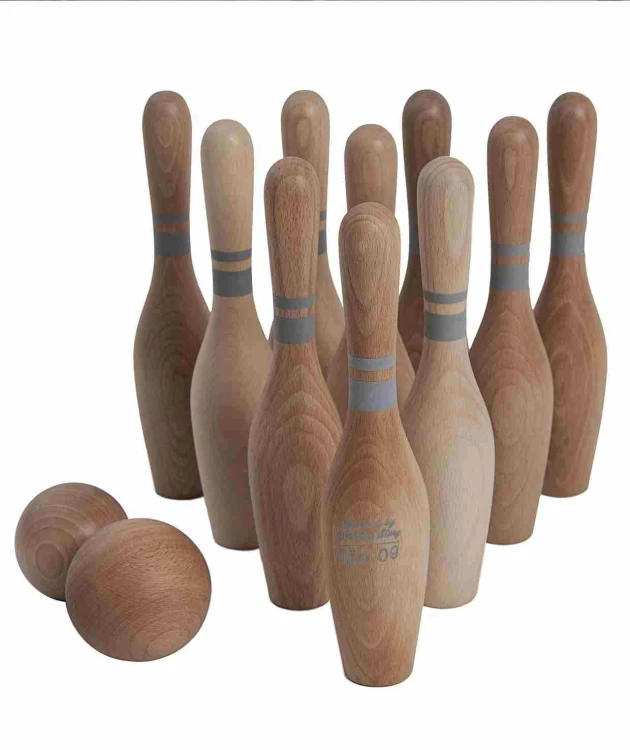 Drewniane Kręgle – Naturalne 10 szt. Wooden Story