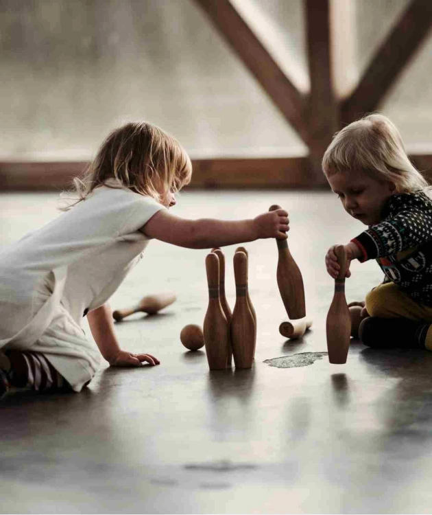 Drewniane Kręgle – Naturalne 10 szt. Wooden Story