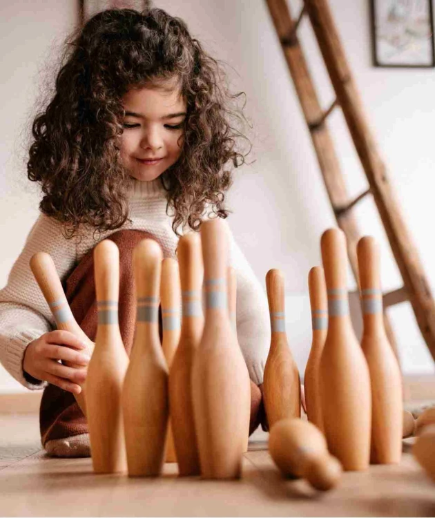 Drewniane Kręgle – Naturalne 10 szt. Wooden Story